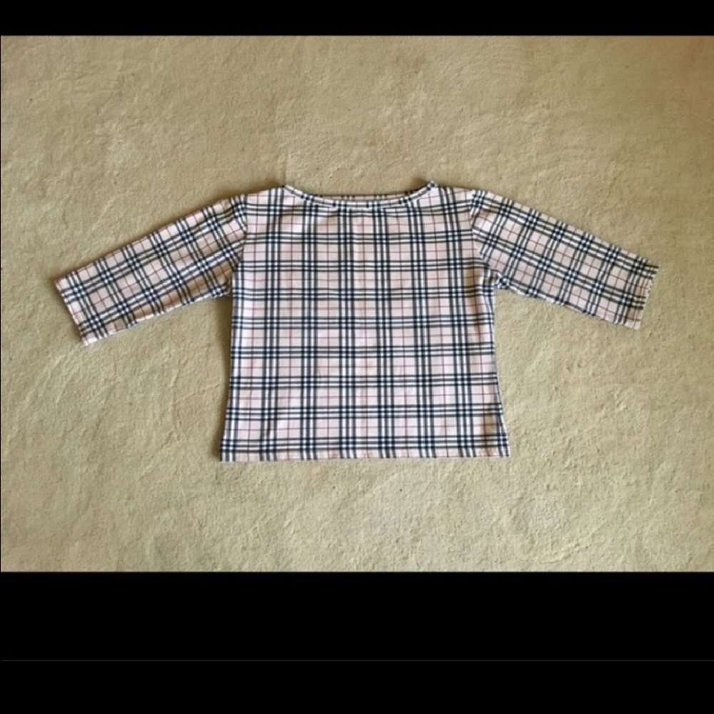 Burberry 3/4 sleeve crew neck top